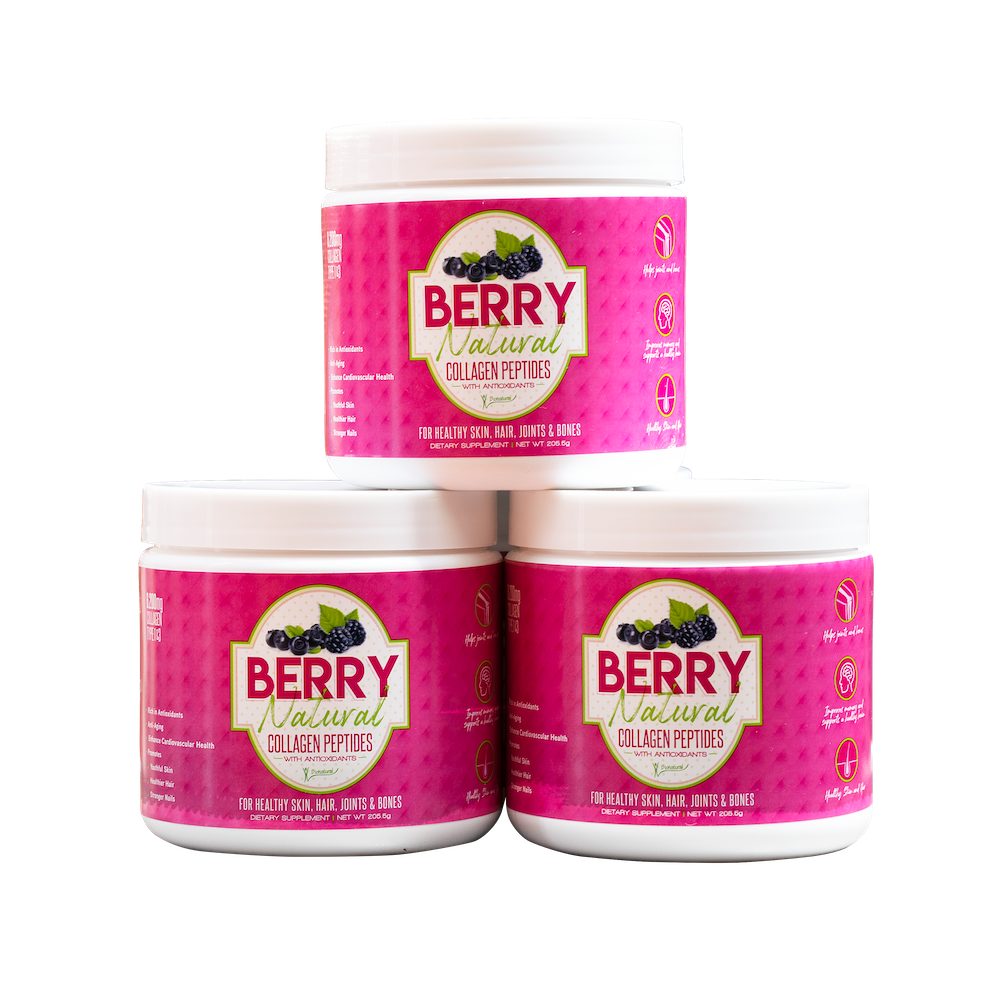 Kit tres Berry Natural | Péptidos de colágeno-BRANIA