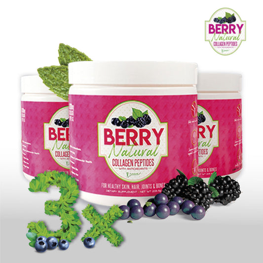 Kit Three Berry Natural | Collagen Peptides-BRANIA