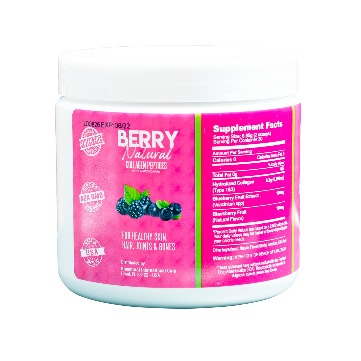 Kit Three Berry Natural | Collagen Peptides-BRANIA